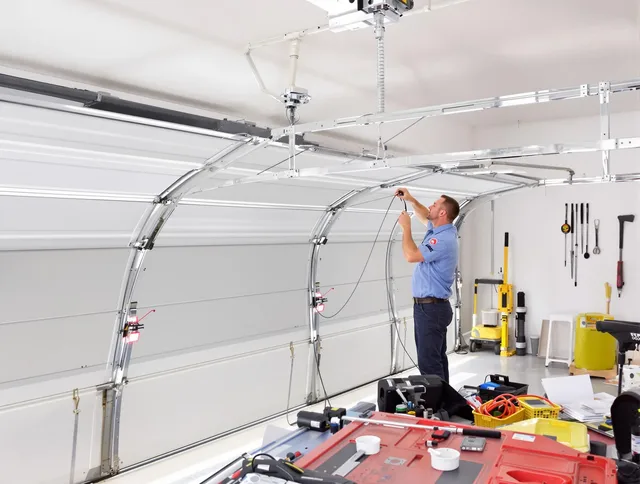 Garage door cable repair service by New London Garage Door Repair in New London