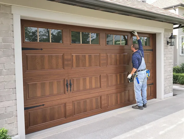Custom garage door showcase by New London Garage Door Repair in New London