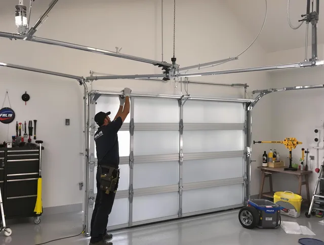 New London Garage Door Repair certified team performing precision garage door installation in New London