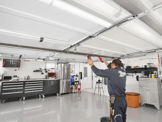 Overhead garage door repair service by New London Garage Door Repair in New London